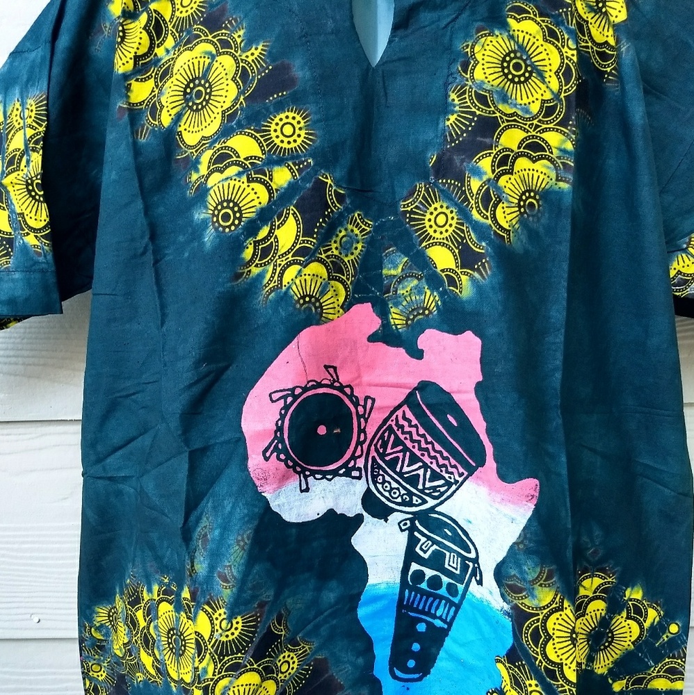 Unisex African Kampala dying and tied top